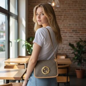 Gucci Beige and Brown Crossbody Bag